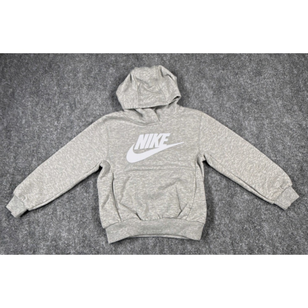 Nike Boy's Size 4 XS Heather Gray Fleece Hoodie NWT